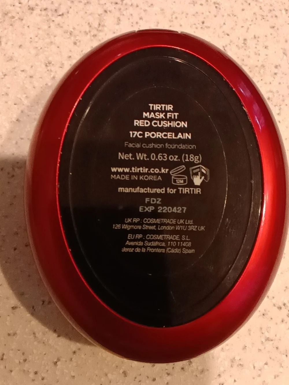 New TIRTIR Mask Fit Red Cushion Foundation — 17C Porcelain (Red)